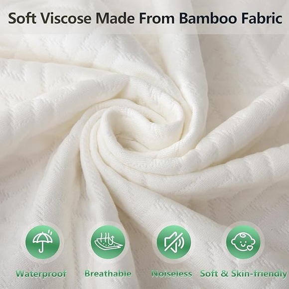 Twin Size Premium Washable Bamboo Mattress Protector - Picture 3 of 6